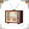 Glitzhome® 7.5" Lighted TV with Snowman Waterglobe